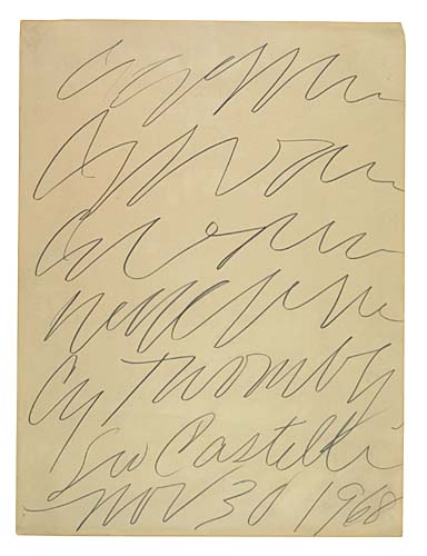 CY TWOMBLY Leo Castelli Gallery Poster Design.